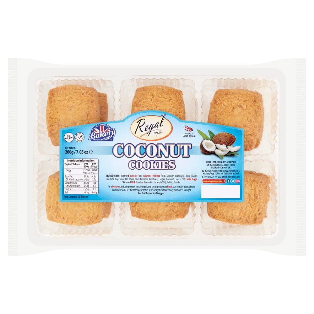 Coconut Cookies (Regel) - (12stk)