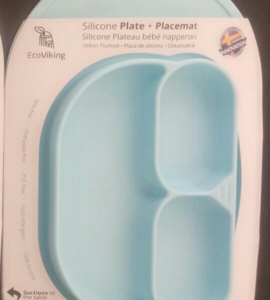 Silicon Plate + Placemat ( Blue )