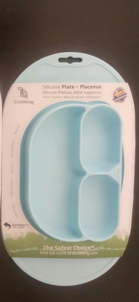 Silicon Plate + Placemat ( Blue )