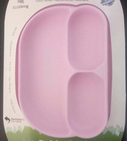 Silicon Plate + Placemat ( Pink )